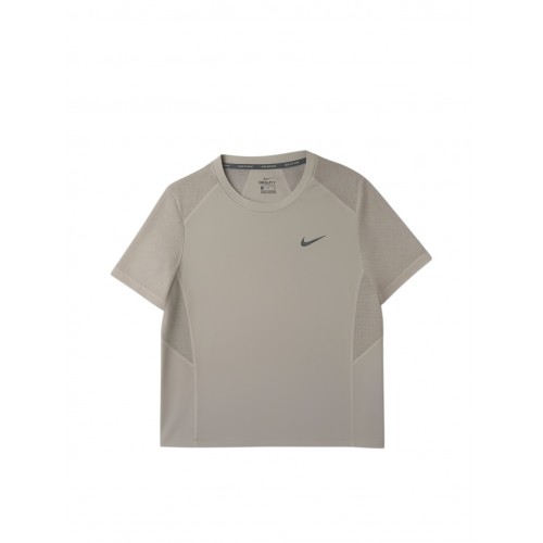 Nike Dri-FIT Γυναικείο Αθλητικό T-Shirt Μπεζ–Γκρι